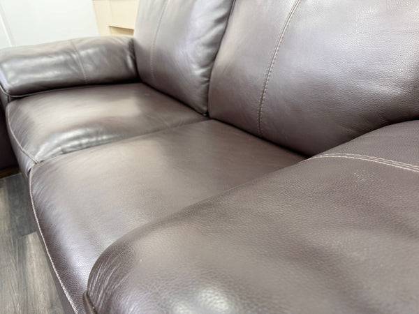 Furniture Village Starlight 3+2 Seater Sofa Set Pwr Recliner Dark Brown Leather9