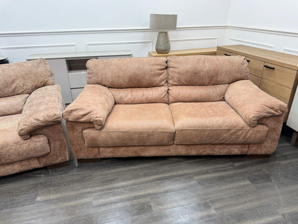 Sofology Santino 3 + 2 Seater Brown Tan  Aniline Leather Sofa Set14