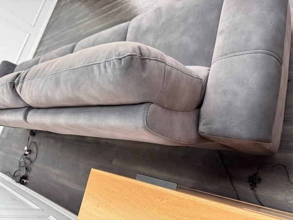 Furniture Village Nixon Large 4 Seater Sofa Power Recliner In Grey Lux Velvet13