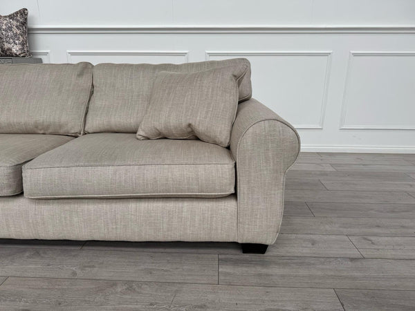 Sofology Nimbus Large Corner Sofa Beige Woven Fabric11