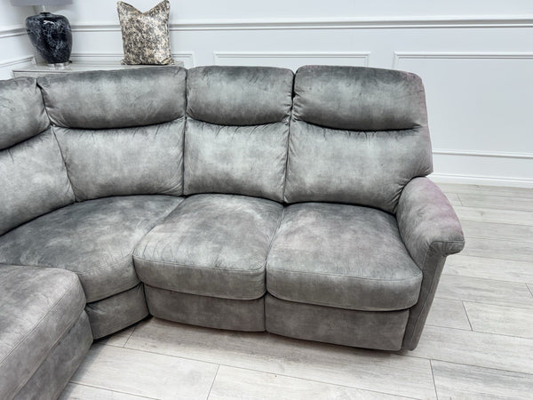 Furniture Village Lilly Corner Sofa In Grey Velvet Power Recliner20