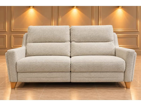 Parker Knoll Portland cream mix fabric standard 3 seater sofa0