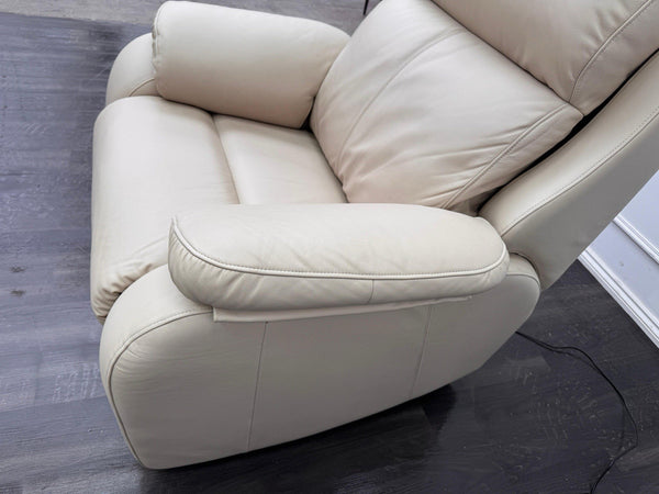 G Plan Kingsbury Beige / Taupe Leather Power Recliner Armchair (Lumbar Support)6