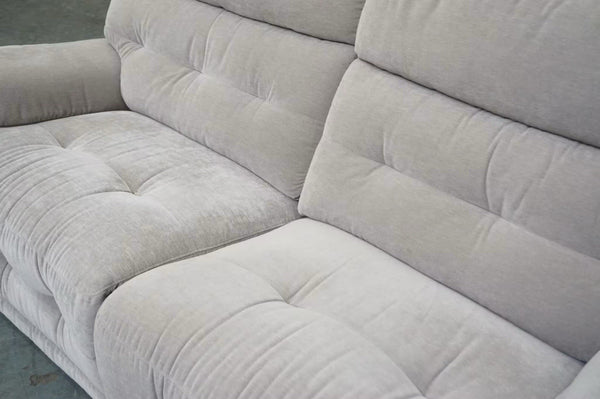 Furniture Village Brescia light grey fabric electric reclining 3 seater Sofa3