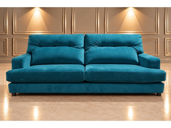G Plan Vintage 72 plush mallard fabric 3 seater sofa0
