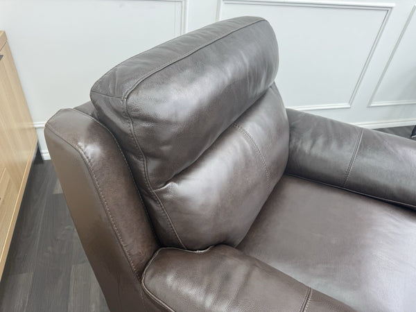 DFS Manual Recliner Armchair Brown Leather13