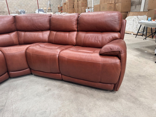 Furniture Village Link Brown Leather Power Recliner Corner Sofa Symmetrical7