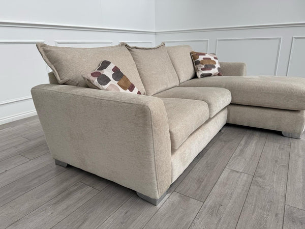 Furniture Village Sofia Beige Fabric Corner Sofa with Chaise End5