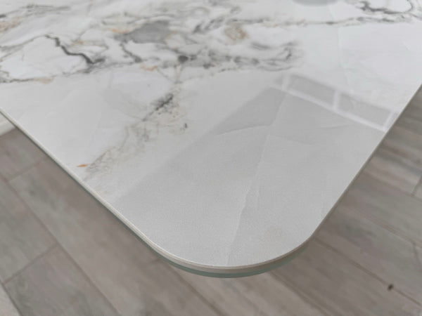 Furniture Village Avorio Small Extending Dining Table marble-effect ceramic top9