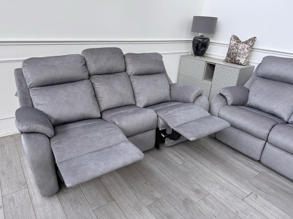 G Plan Kingsbury Charcoal Stingray 3 & 3 Seater Sofa Set Manual Recliners3