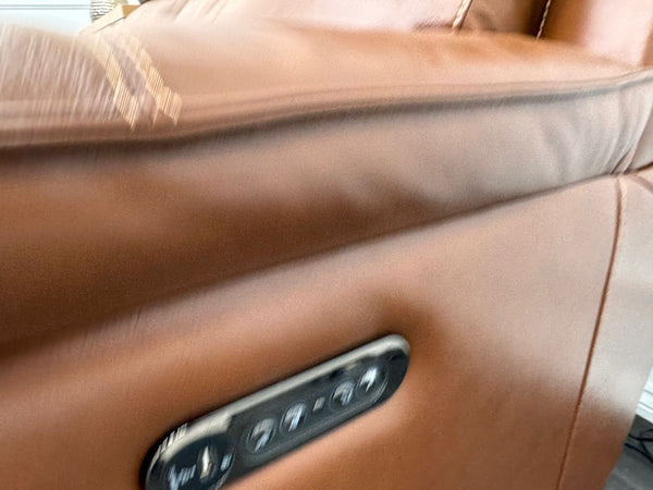 Furniture Village Starlight 3+2 Seater Sofa Set Power Recliner Tan Brown Leather7