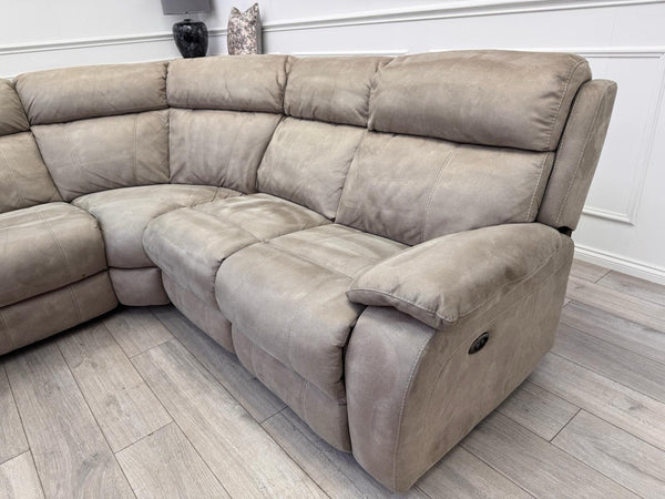Furniture Village Moreno Power Reclining Corner Sofa In Beige Fabric7