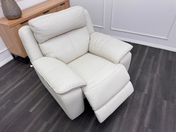 Furniture Village Starlight Express Power Recliner Armchair Frost Leather3