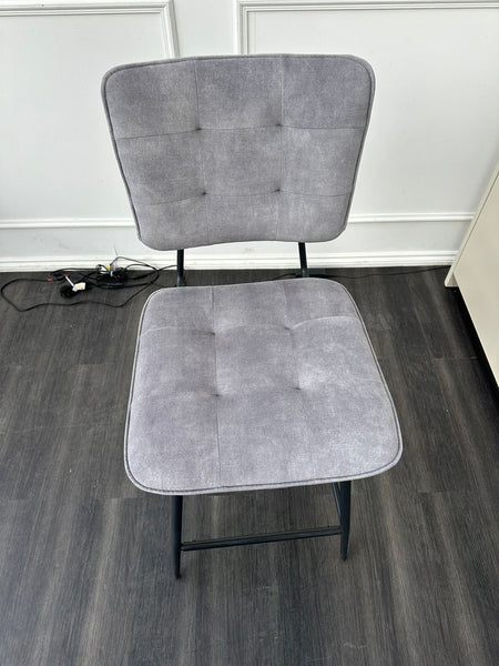 Furniture Village Toronto Grey Velvet Swivel Dining Barstool3