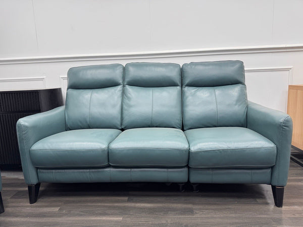 Furniture Village Petit Lake Green Power Recliner 3+3 Seater Sofa Set13