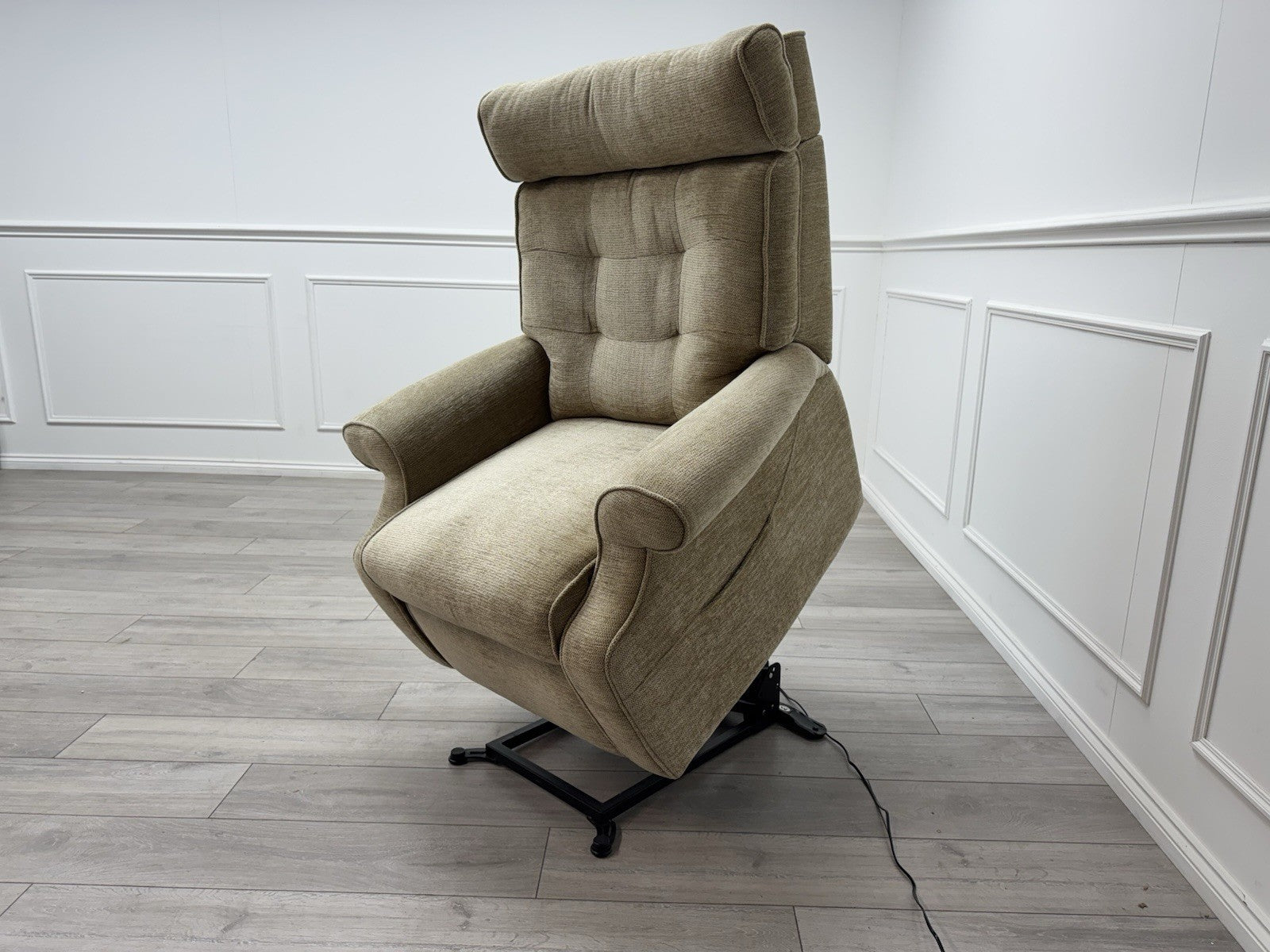 Parker Knoll Norton 150 Lift and Rise Recliner Armchair Sandy Beige Fabric0