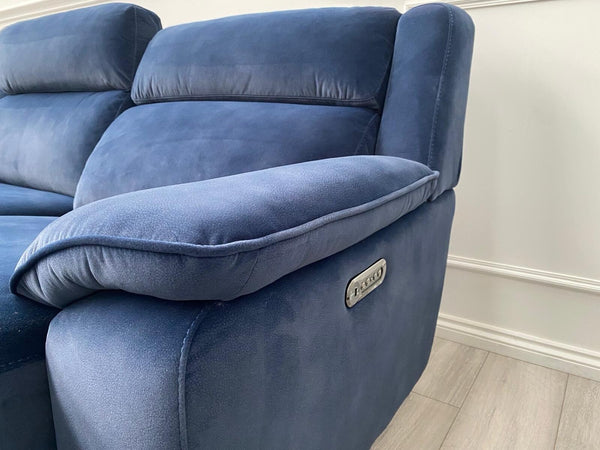 Furniture Village Starlight 3+2 Seater Sofa Set Power Seat + Headrest Navy8