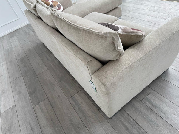 Furniture Village Sofia Beige Fabric Corner Sofa with Chaise End7