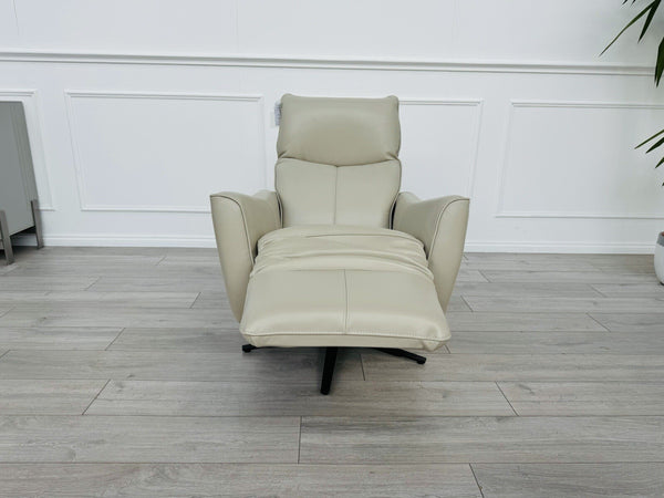 New Gillies Trent TVCH TV Reclining Chair, Feather Grey Genuine Leather RRP£19998