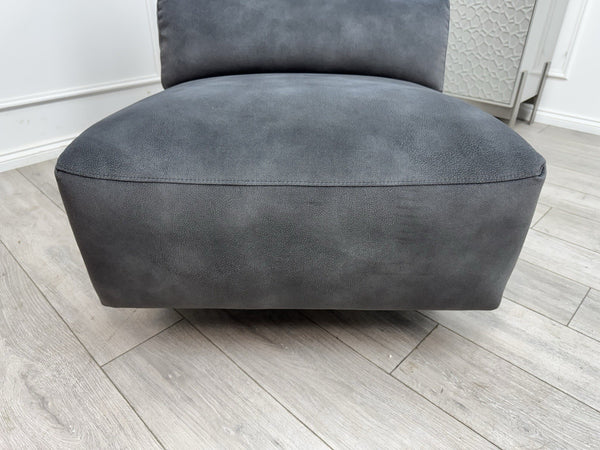 Sofology Dakota Middle Section Dark Grey Velvet Fabric10