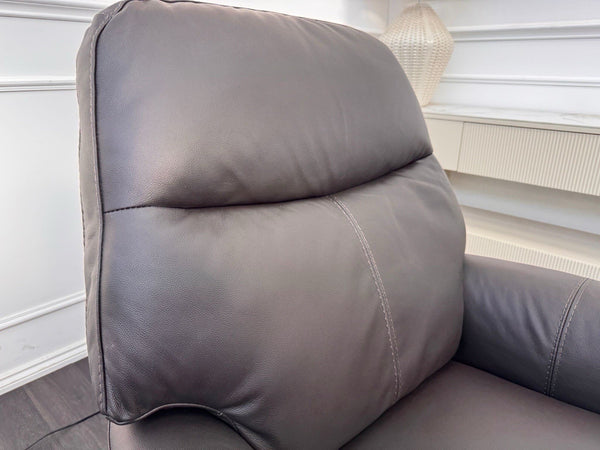 FV Lille Dark Brown Leather Armchair Power Recliner14