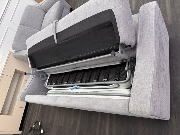 Furniture Village Optimus 3 Seater Sofabed + 2 Seater Sofa Set Grey Fabric8