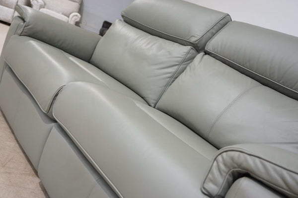G Plan Ellis cambridge olive leather electric reclining 3 seater sofa4