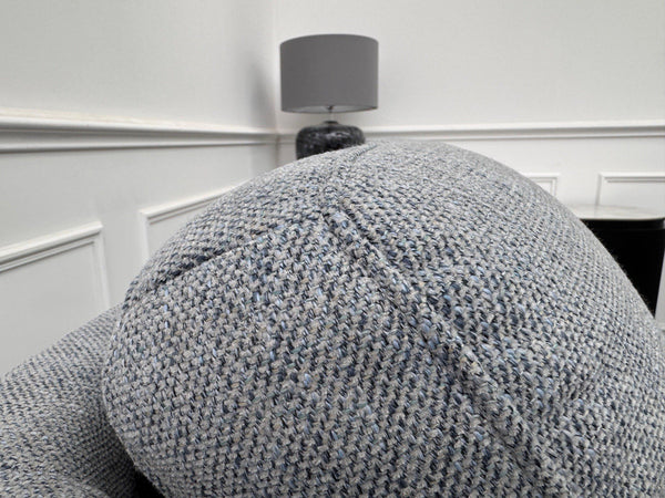 G Plan Kingsbury Power Recliner Armchair Woven Light Blue/ Grey RRP £242519