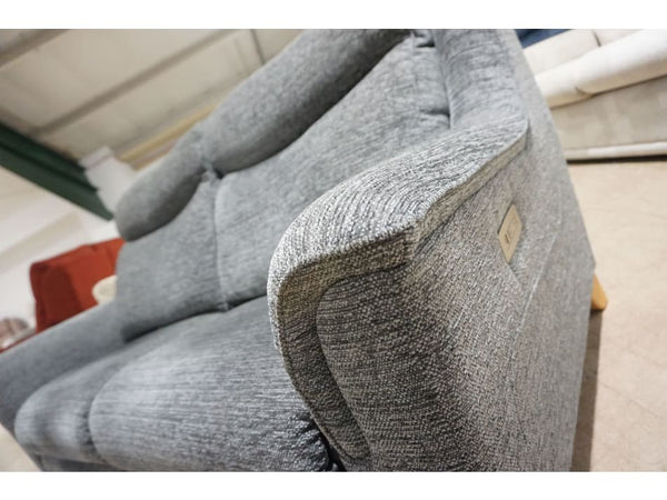 Parker Knoll Manhattan charcoal grey mix fabric electric reclining 3 seater sofa4
