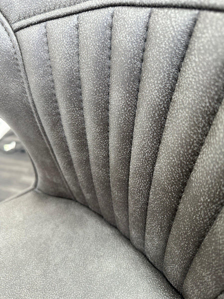 Furniture Village Aydin grey faux leather dining barstool 7