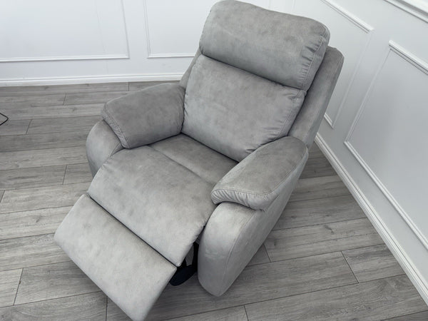 G Plan Kingsbury Power Recliner Armchair Grey Stingray Fabric RRP £24252
