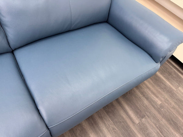 LA Z BOY Bella Static 3 Seater Sofa Navy Blue Leather4