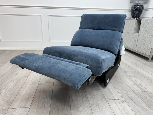 Sofology Plaza Middle Section Power Recliner & Headrest Chenille Denim Blue10