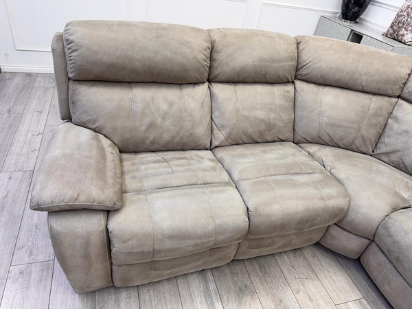 Furniture Village Moreno Power Reclining Corner Sofa In Beige Fabric12