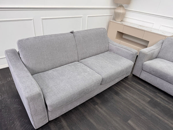 Furniture Village Optimus 3 Seater Sofabed + 2 Seater Sofa Set Grey Fabric20