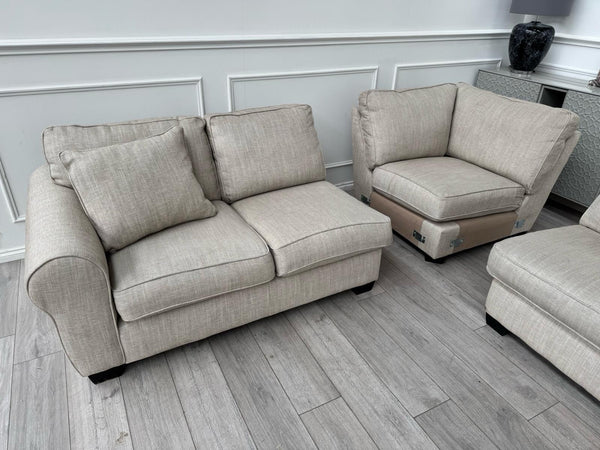 Sofology Nimbus Large Corner Sofa Beige Woven Fabric5