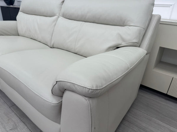 Furniture Village Hetty 3 + 3 Seater Sofa Set in Ivory/Off White Leather18