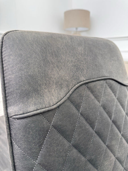 FV Warrior Charcoal Grey Faux Leather Dining Chair (Pre-sale)3