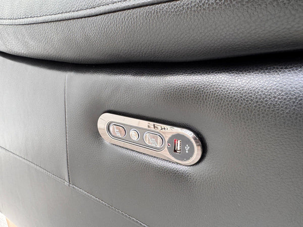 DFS Laiken Black Genuine Leather Armchair Electric Power Recliner16