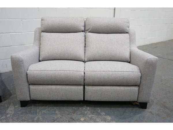 Parker Knoll Bodella light grey fabric power recliner 2 + standard 2 seater sofa4