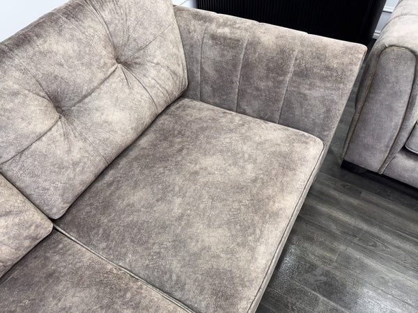 FURNITURE VILLAGE ARIANA 3 Seater Sofa Cuddle Set Classic Back Dapple Chocolate6