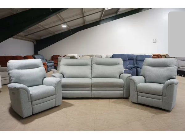 Parker Knoll Hudson static 3 seater + 2x power recliner armchairs sofa set4