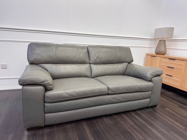 Furniture Village Cozee 2.5 Seater Sofa in Grey Pure Leather6