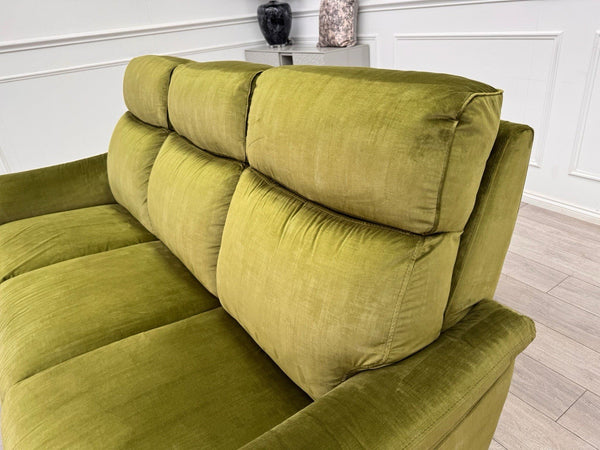 Sofology Parker Static 3 Seater Green Fabric Sofa4