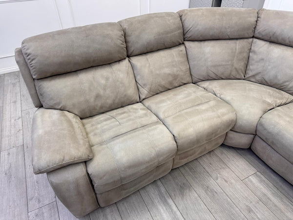 Furniture Village Moreno Power Reclining Corner Sofa In Beige Fabric13