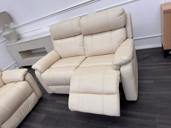 Furniture Village Komodo 3 & 2 Seater Sofa Set Power Recliner Cream Leather9