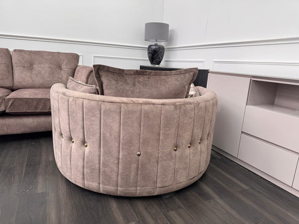 FURNITURE VILLAGE ARIANA 2 Seater Sofa Cuddle Set Classic Back Dapple Chocolate9