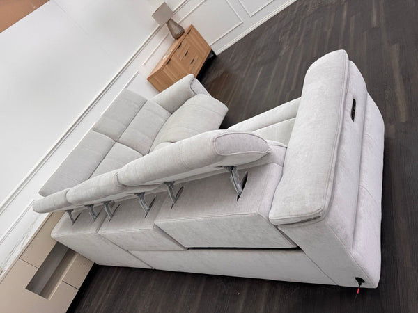 Furniture Village Inca Power Reclining Corner Sofa In Manhattan Stone5