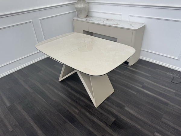 Furniture Village Mirage Small Extending Dining Table marble-effect ceramic top3