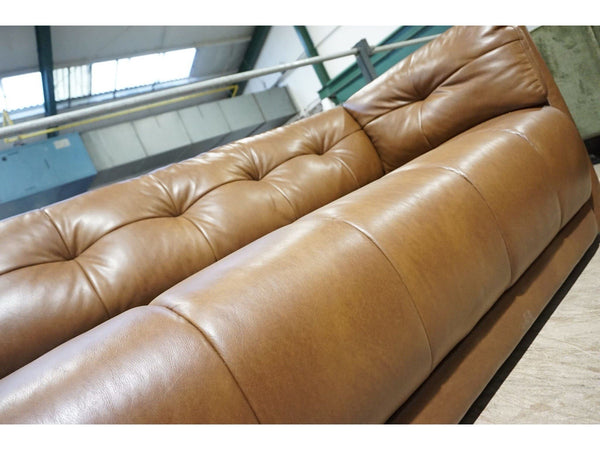 Barker And Stonehouse Chesterfield Theo antique brown leather 4 seater sofa2